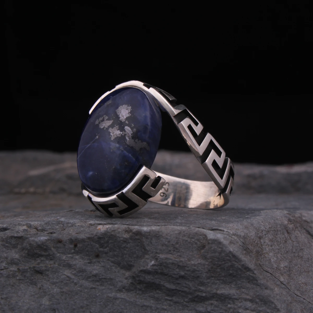 Lapis Lazuli Taş Kapşon Kesim Greek ürün görseli