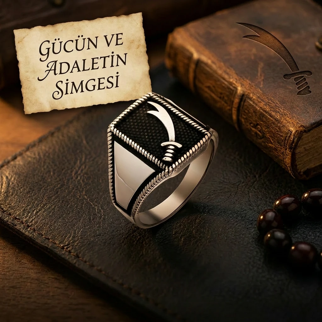 Zülfikar Tasarım Gümüş Erkek Yüzüğü ürün görseli