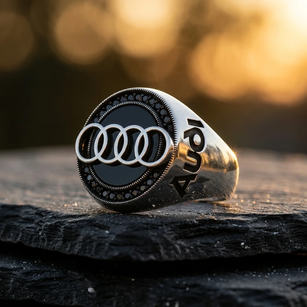 Audi İkonik Logolu Erkek Yüzüğü ürün görseli
