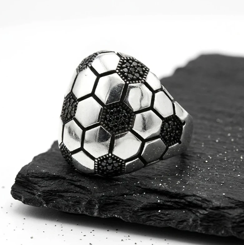 Futbol Temalı Mikro Taşlı Gümüş Set