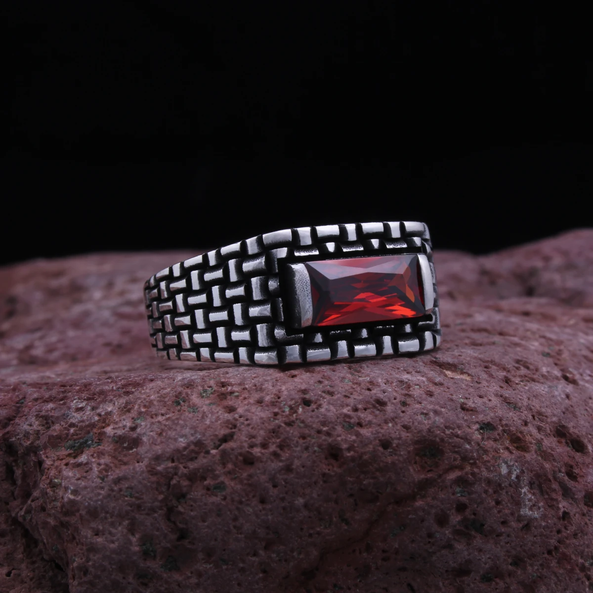 Baget Taş Özel Tasarım Gümüş Yüzük