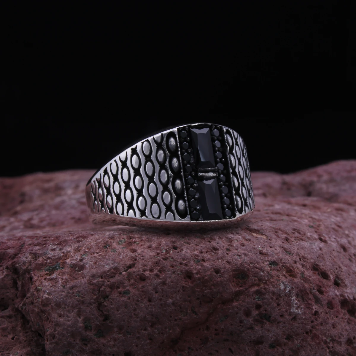 Baget Taş Özel Tasarım Gümüş Yüzük