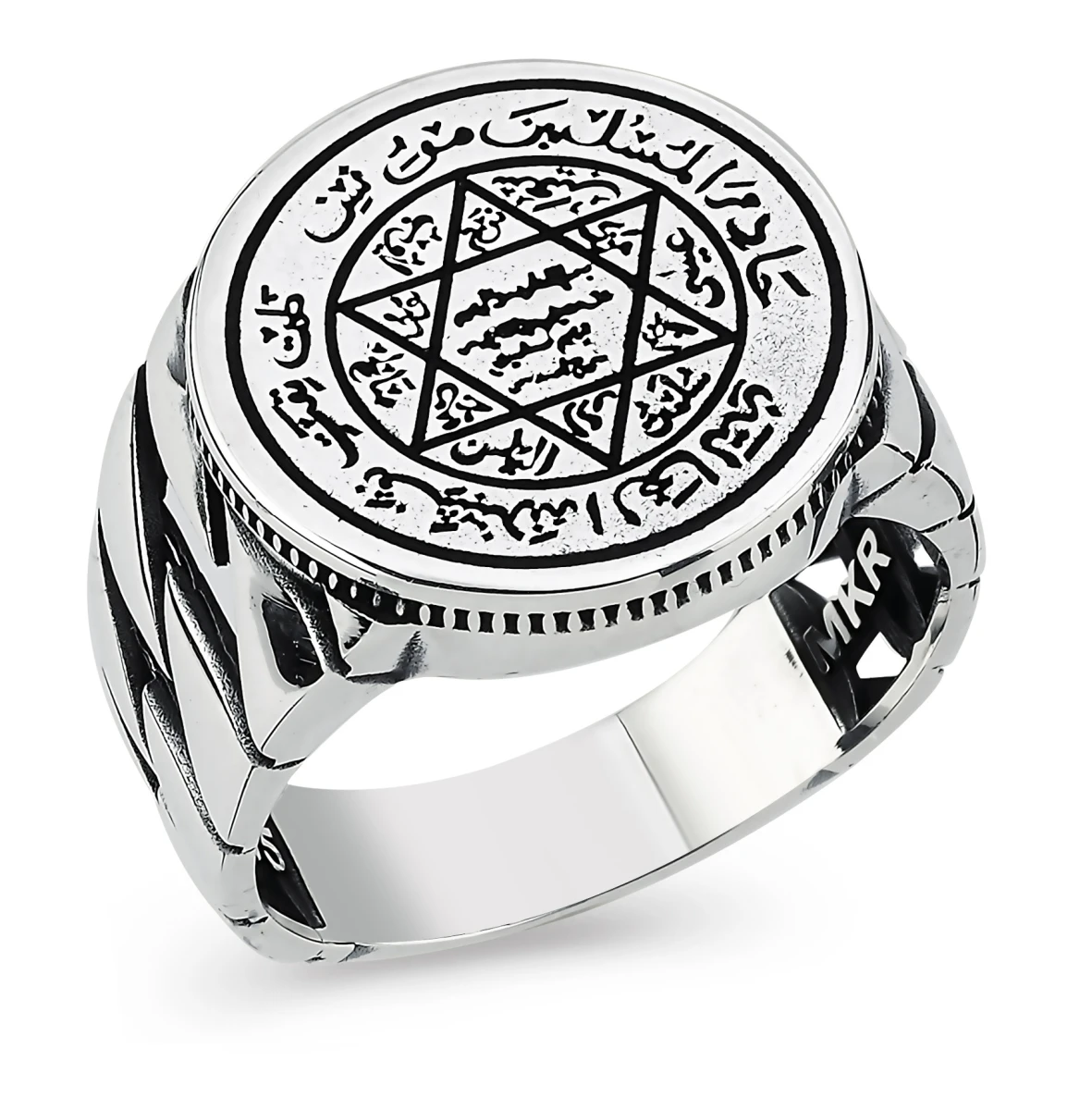 Mührü Süleyman Tasarım Gümüş Erkek Yüzüğü