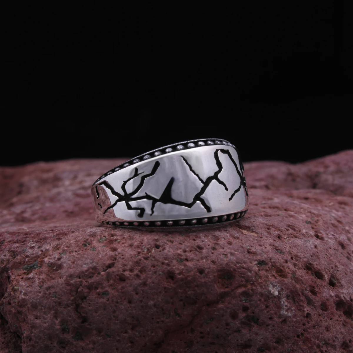 Şimşek Tasarım Gümüş Erkek Yüzüğü