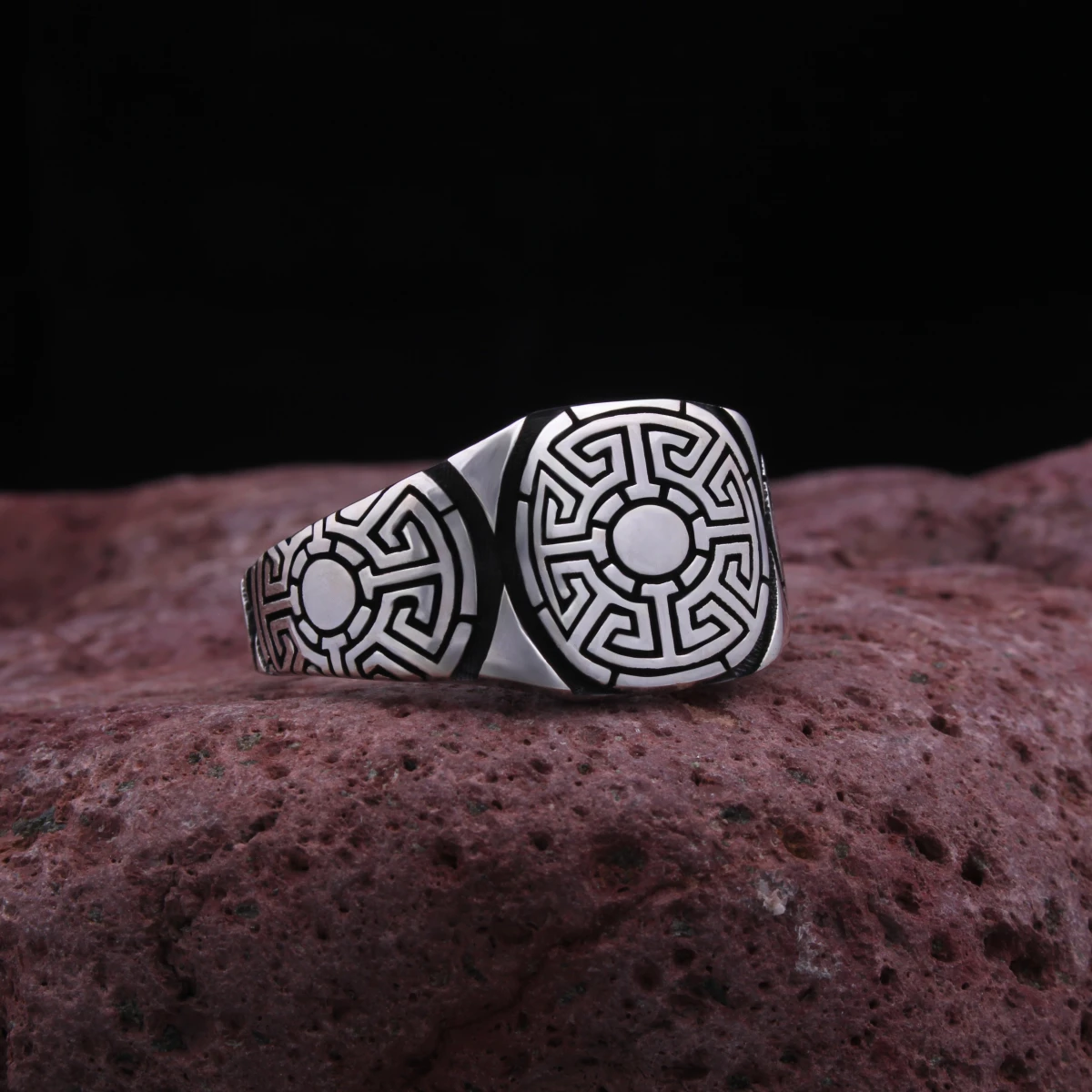Maori Tasarım Gümüş Erkek Yüzüğü