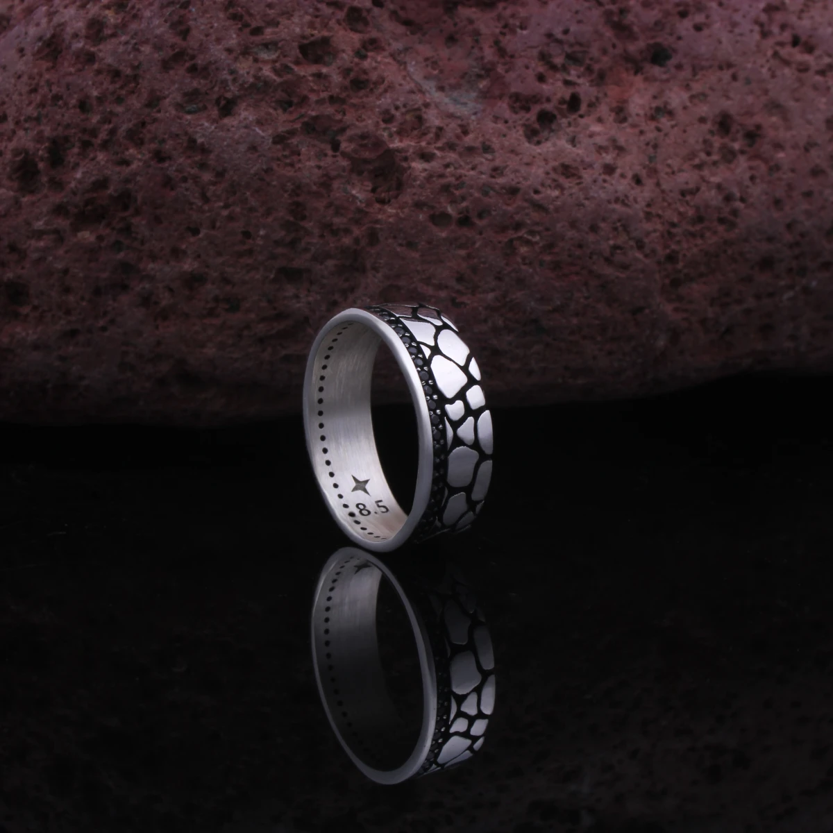 Safari Desenli Erkek Alyans