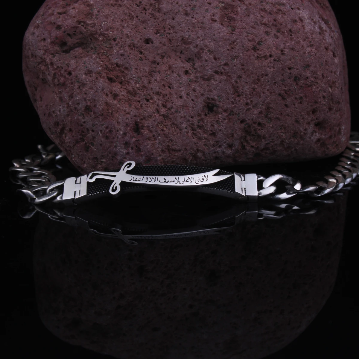 Zülfikar Kılıç Detaylı Erkek Zincir Bileklik