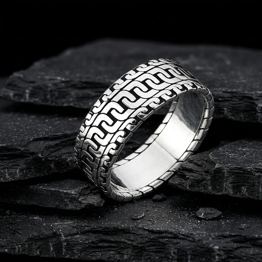 Labirent Desenli Alyans