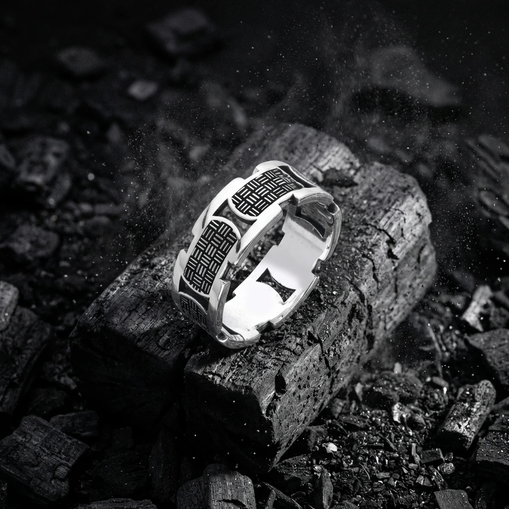 Yıldız Detaylı Balıksırtı Gümüş Alyans