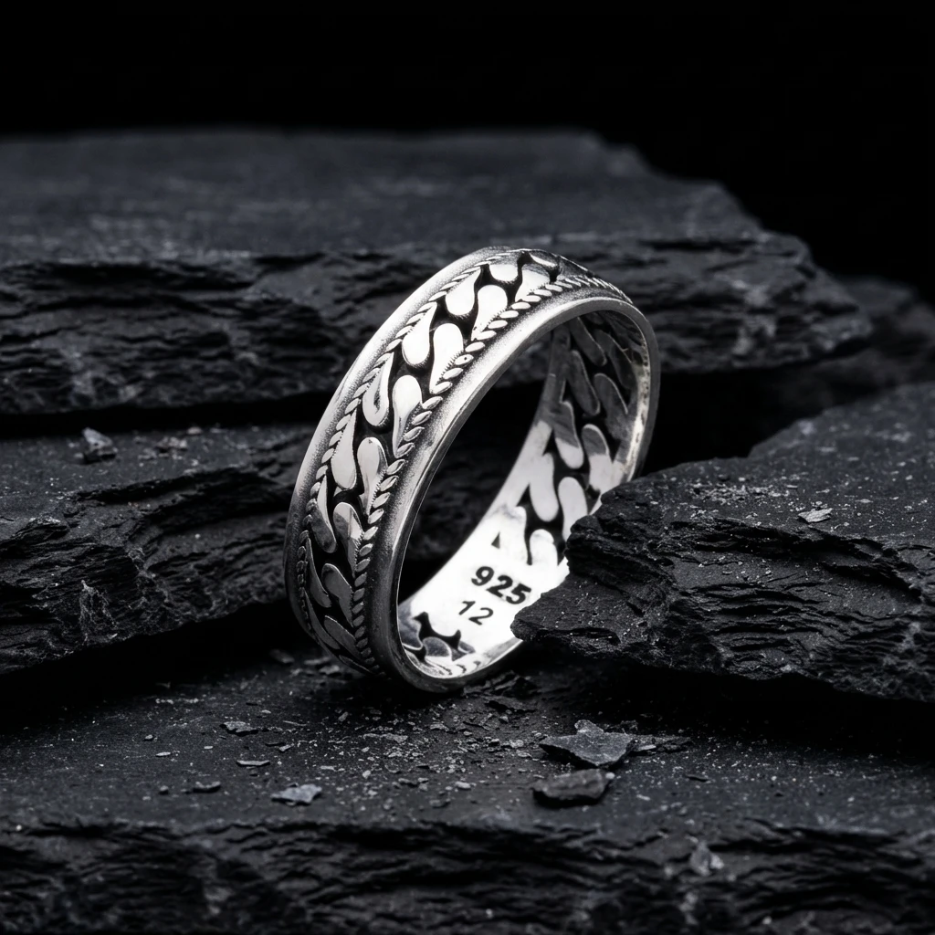 Özel Tasarım El İşçiliği Dokulu Alyans