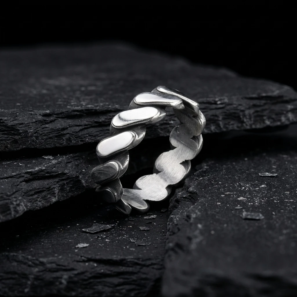 Bakla Formlu Desenli Alyans