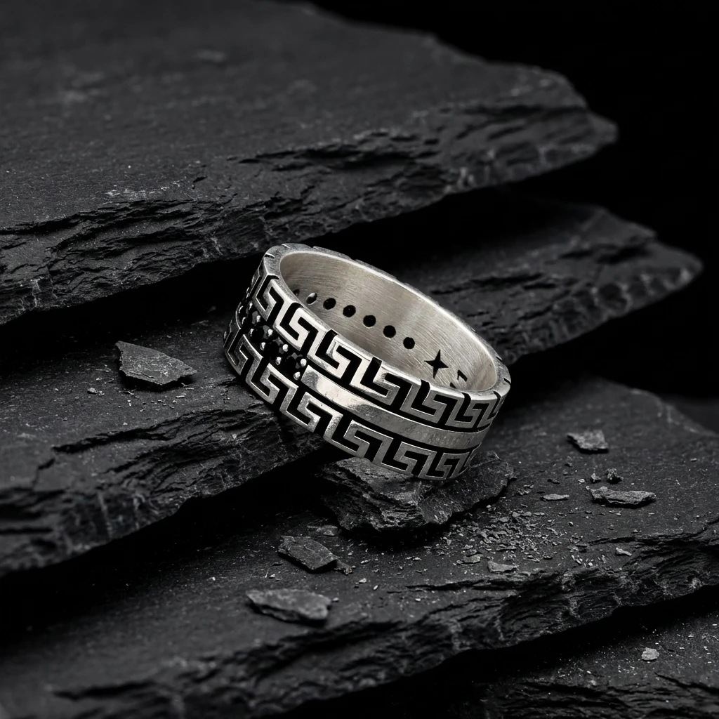 Labirent Desenli Alyans