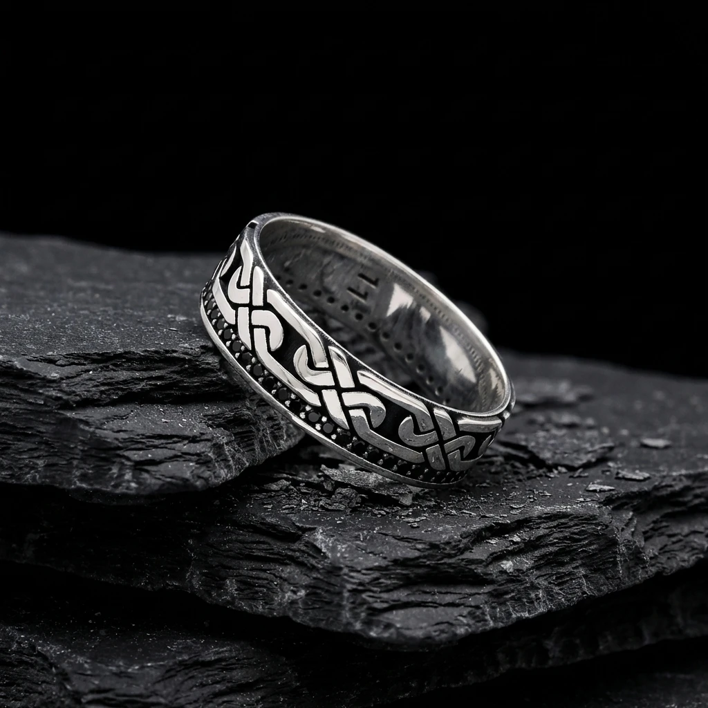 Sonsuzluk Düğümü Desenli Alyans