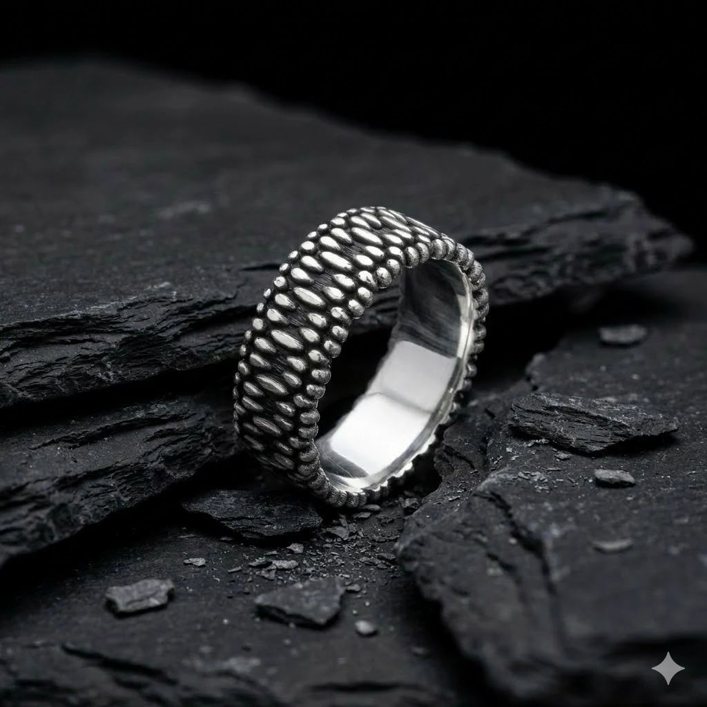 Ejderha Pulu Gümüş Alyans