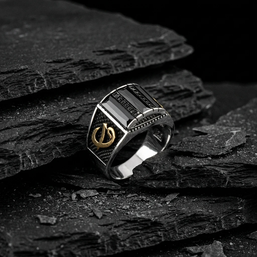 Üçlü Baget Taşlı Gümüş Yüzük