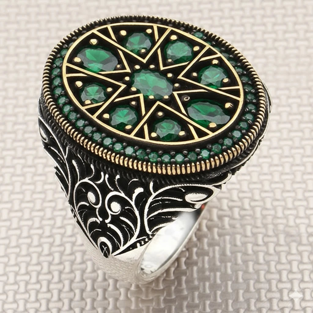 Oval Kasa İşlemeli Kuzey Yıldızı