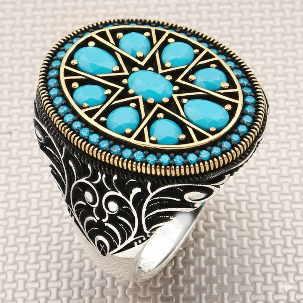 Oval Kasa İşlemeli Kuzey Yıldızı