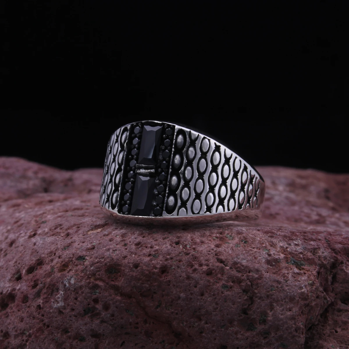 Baget Taş Özel Tasarım Gümüş Yüzük