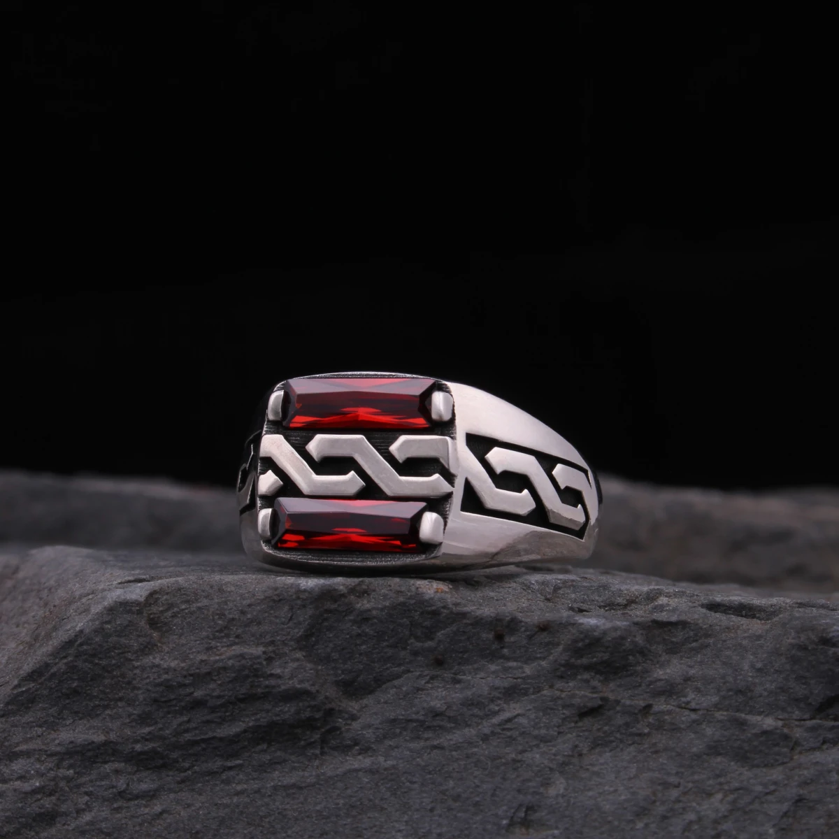 Baget Taş Özel Tasarımlı Gümüş Yüzük