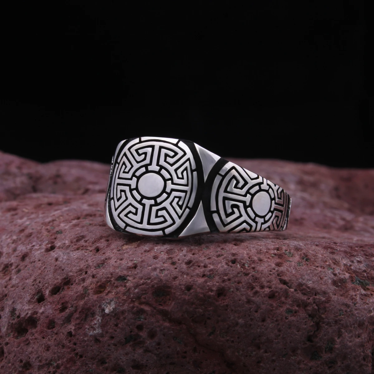 Maori Tasarım Gümüş Erkek Yüzüğü
