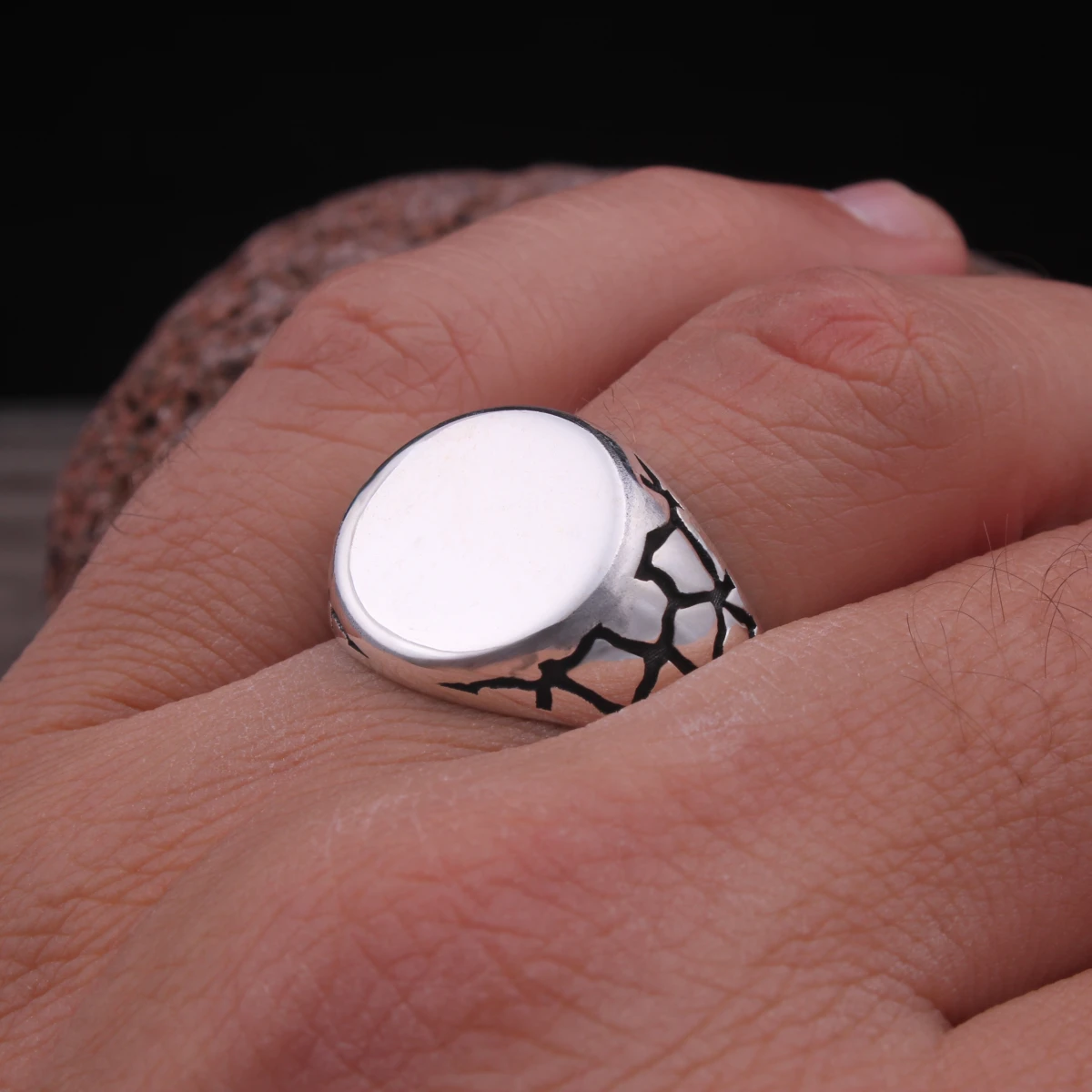 Sade Tasarım Gümüş Erkek Yüzüğü