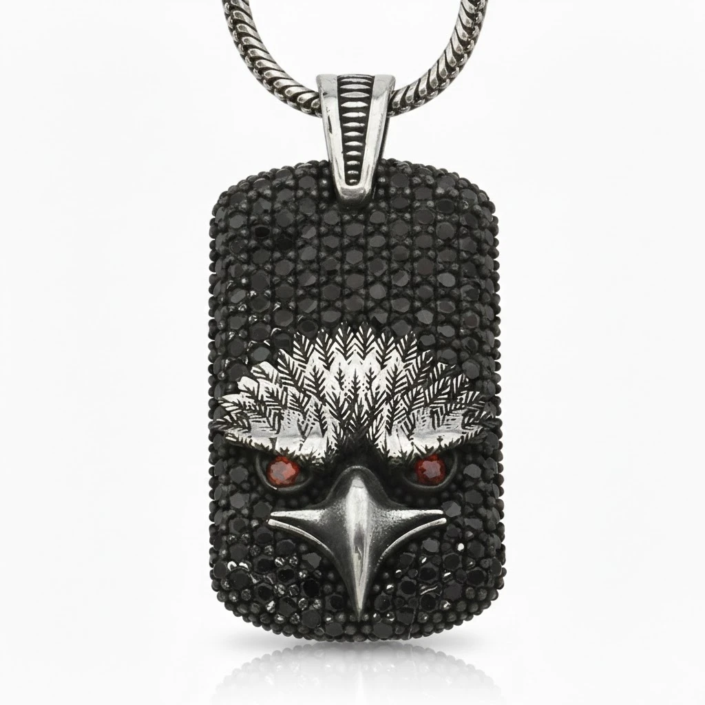 Kara Kartal Kolye Ucu