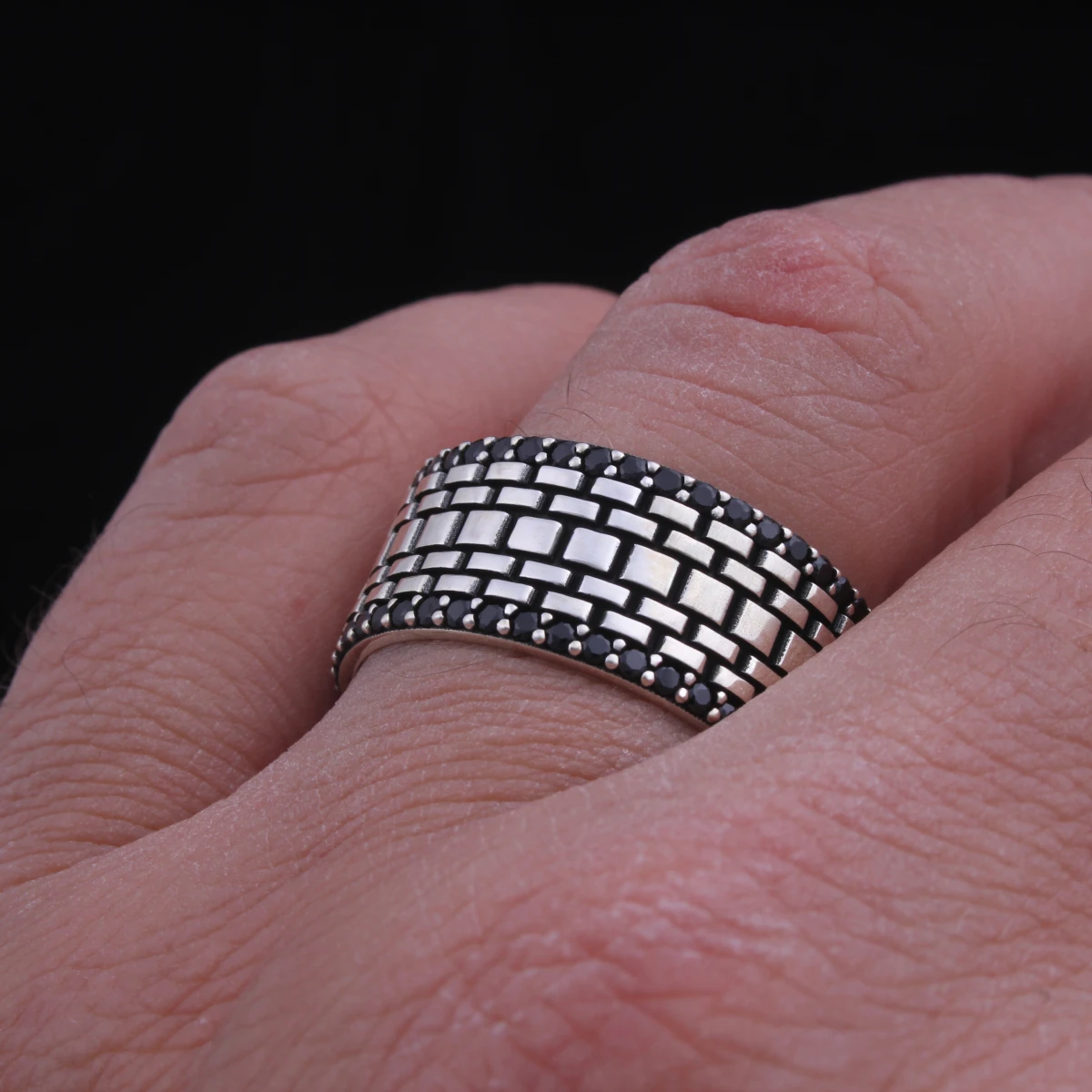 Rolex 5 Sıra Taşlı Erkek Alyans