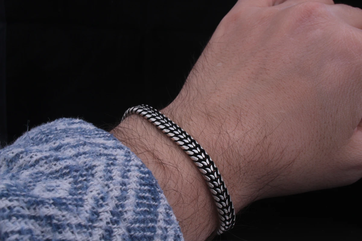 El Örmesi Kral Zincir Model Erkek Bileklik