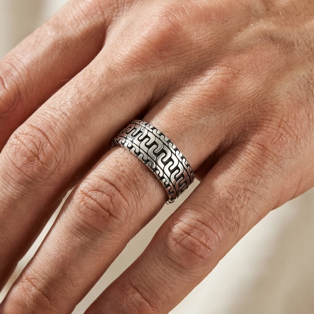 Labirent Desenli Alyans