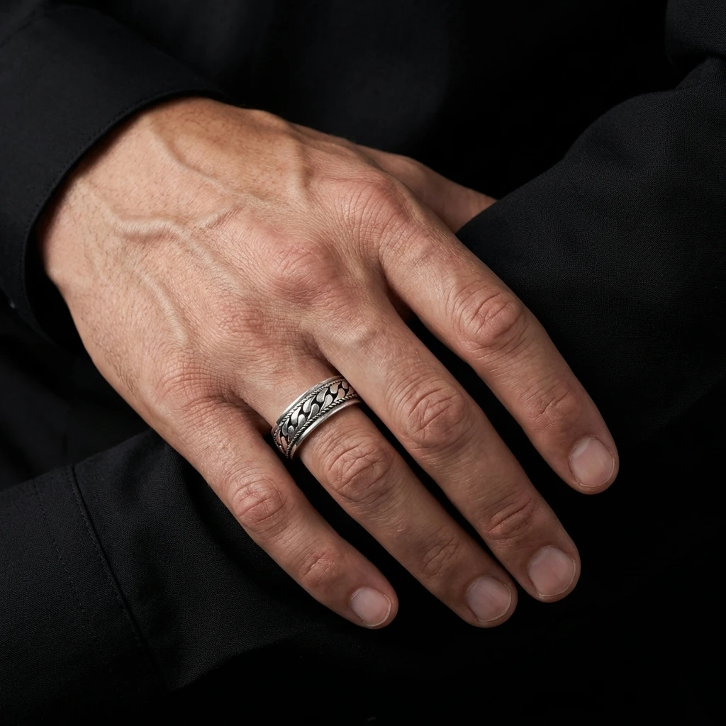 Özel Tasarım El İşçiliği Dokulu Alyans