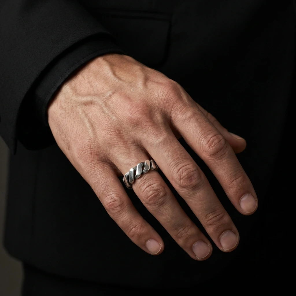 Bakla Formlu Desenli Alyans