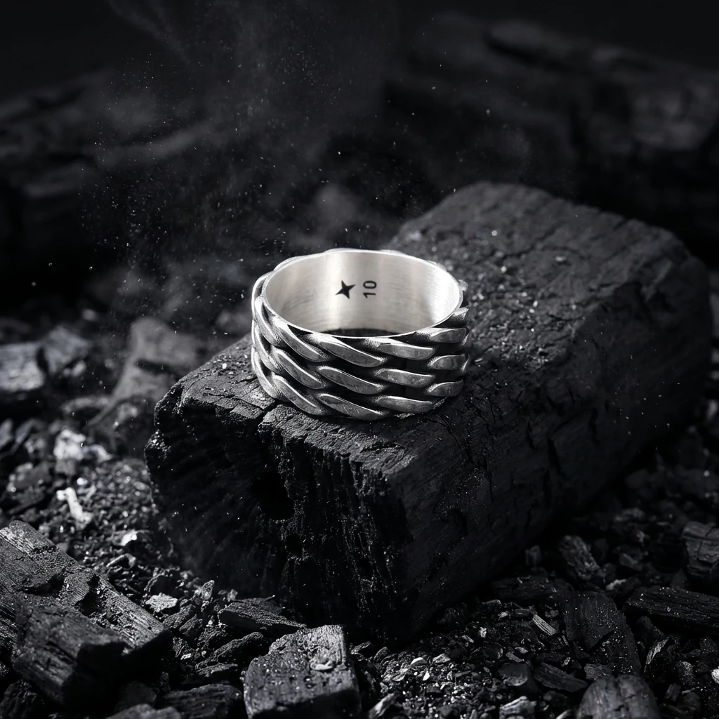 Oksit Örgü Desenli Alyans