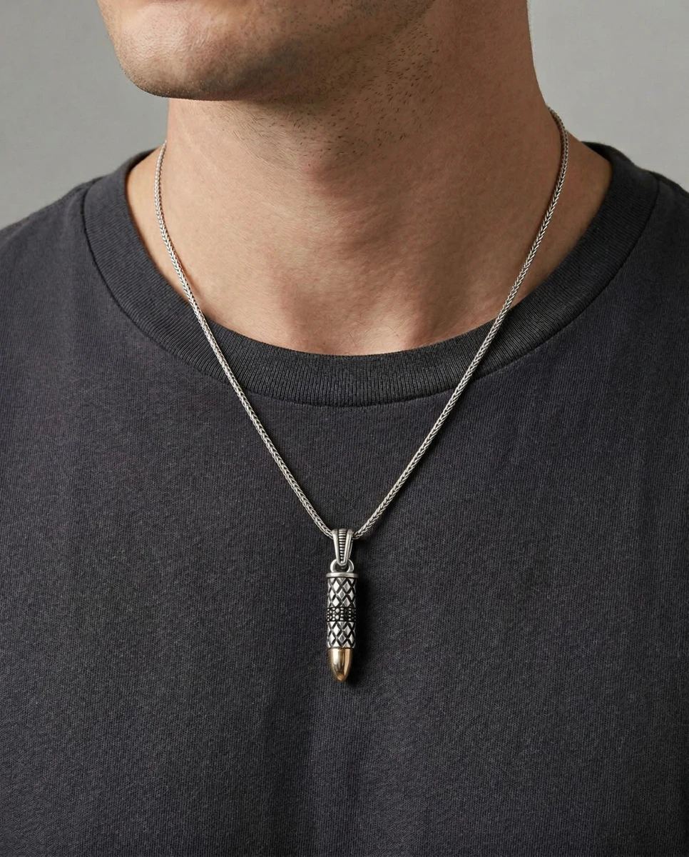 Baklava Desenli Mermi Kolye Ucu